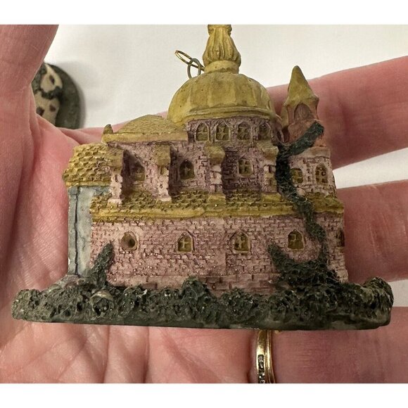 Set of 5 Resin Church Ornaments Religious Vintage - Picture 9 of 13